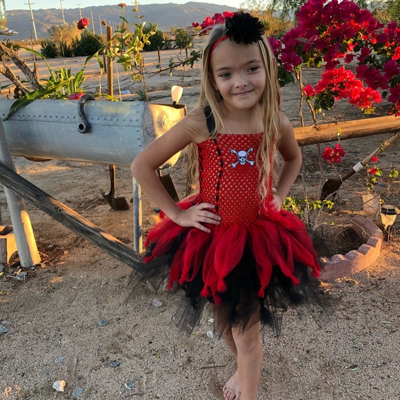 A & K Pretties Other - Red and Black Pirate Tutu Dress
